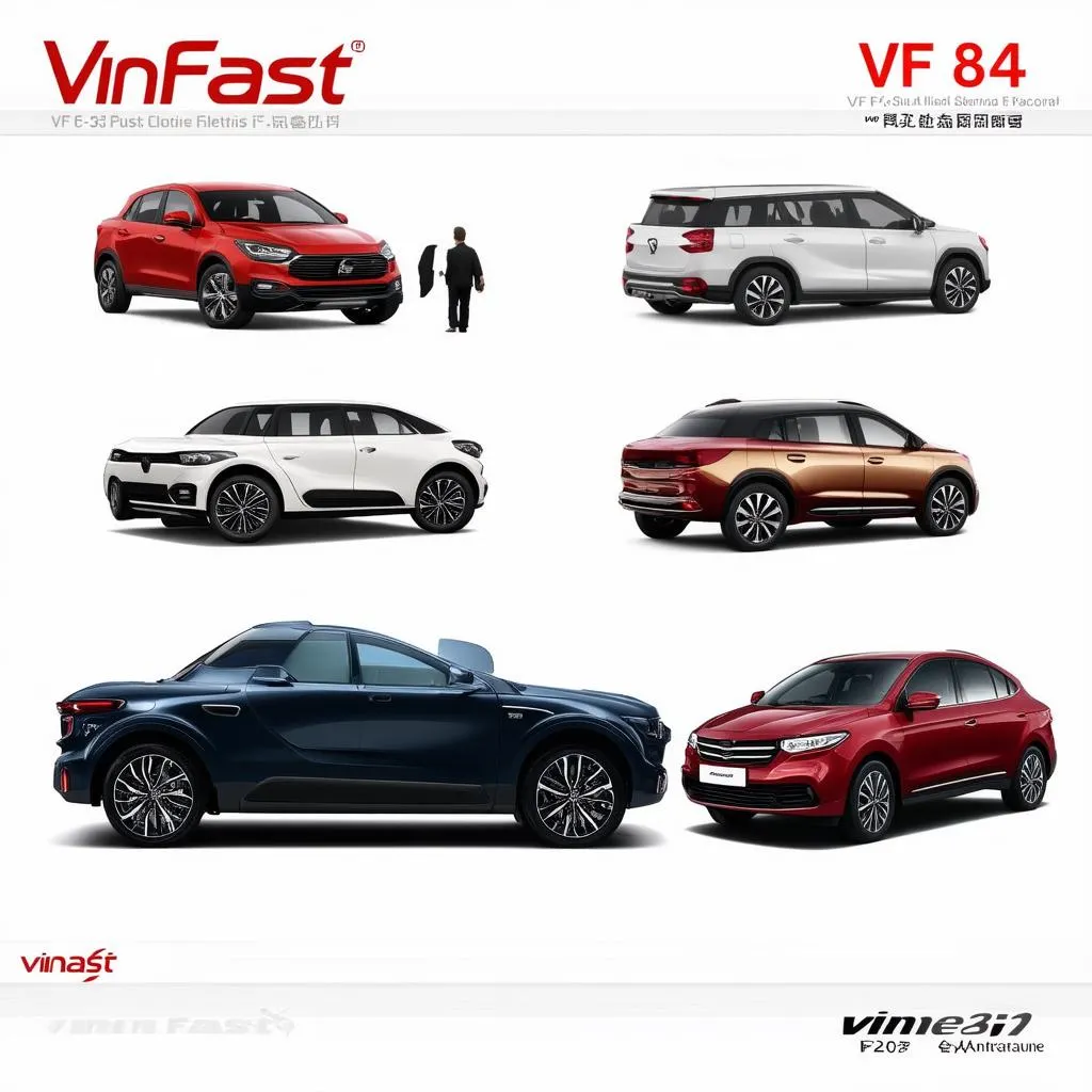 Bảng giá xe ô tô điện Vinfast với các dòng xe VF e34, VF 5 Plus, VF 8, VF 9