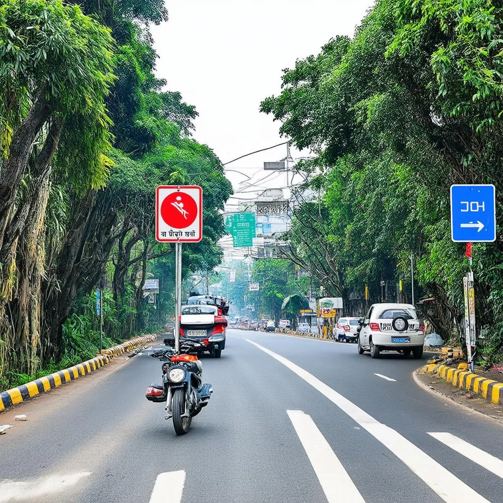 Biển báo giao thông tại Hà Nội