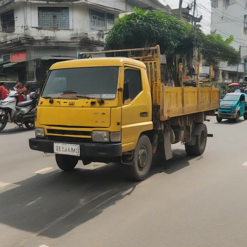 Biển số xe tải màu vàng