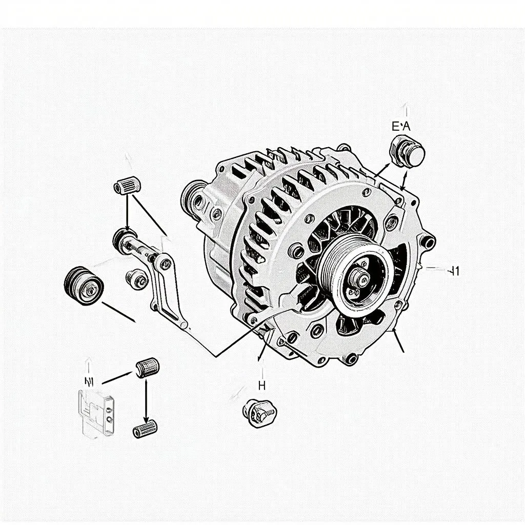 Các bộ phận của máy phát điện xoay chiều