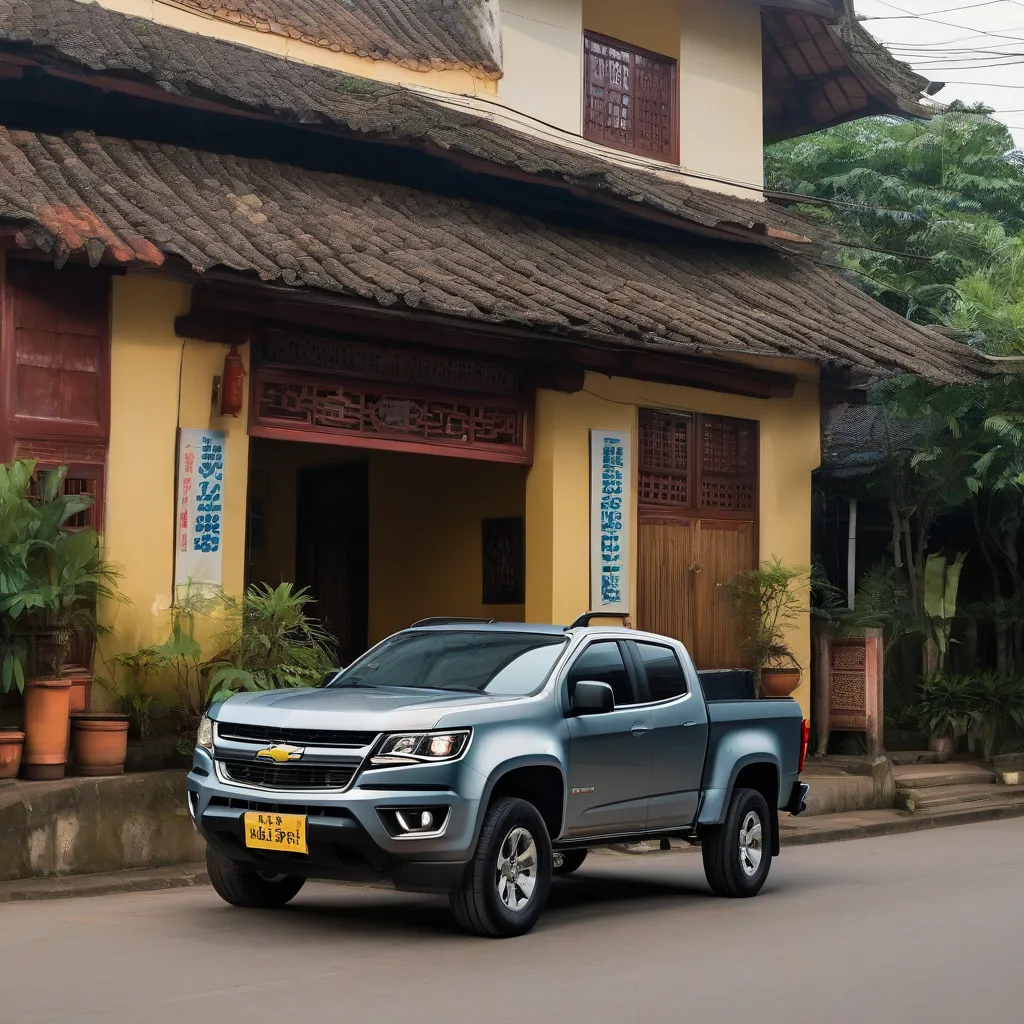 Chevrolet Colorado với ốp bậc cửa in chữ Lộc