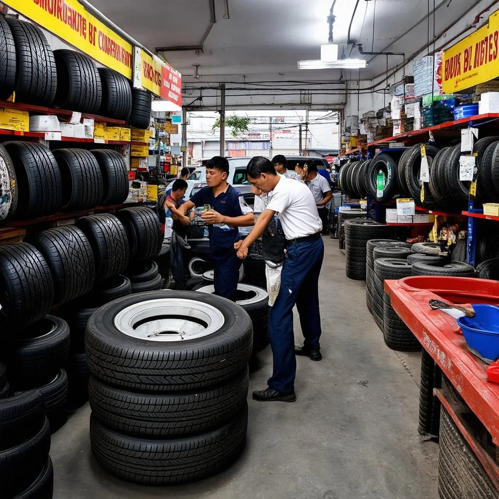 Cửa hàng chuyên lốp ô tô tại Hà Nội