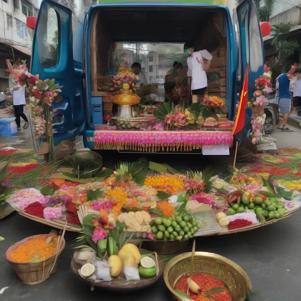 Lễ cúng xe tải van mới