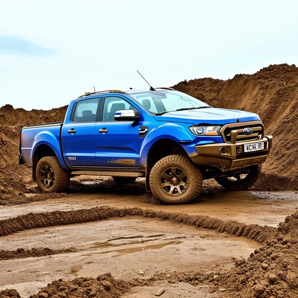 Ford Ranger 2014 màu xanh