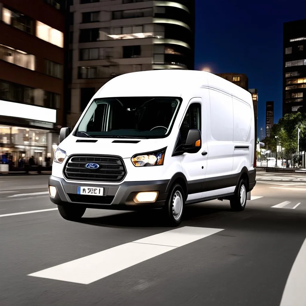 Ford Transit Van trên đường phố