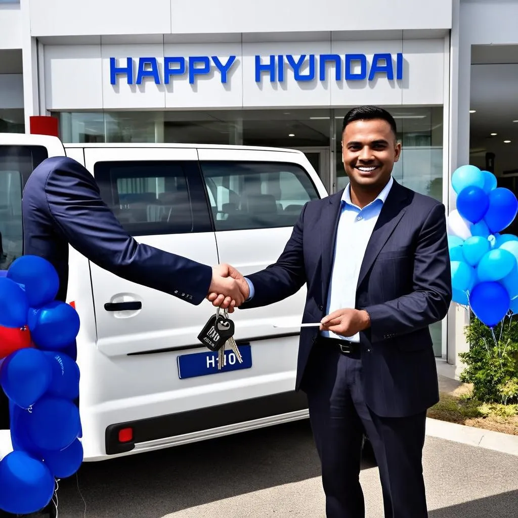 Khách hàng nhận xe Hyundai Tân Phú