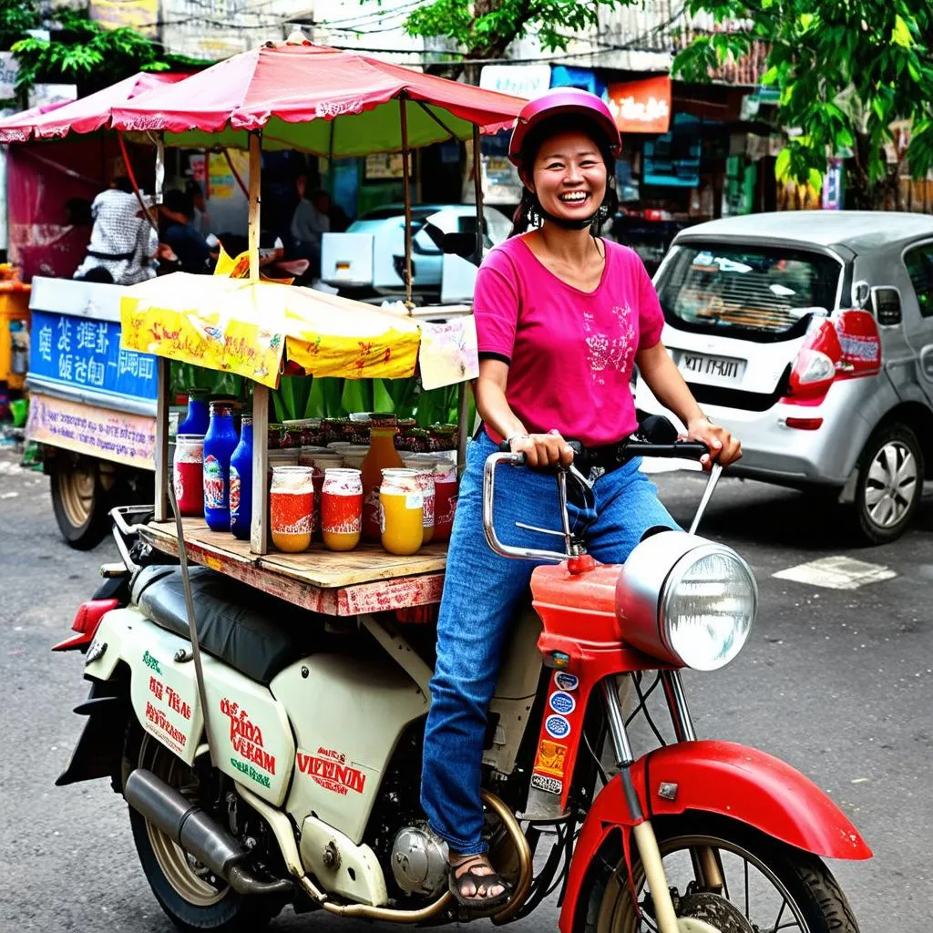 Kinh nghiệm bán hàng rong bằng xe máy