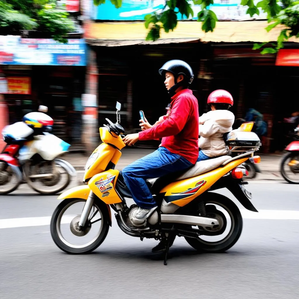 Lái xe máy không bằng