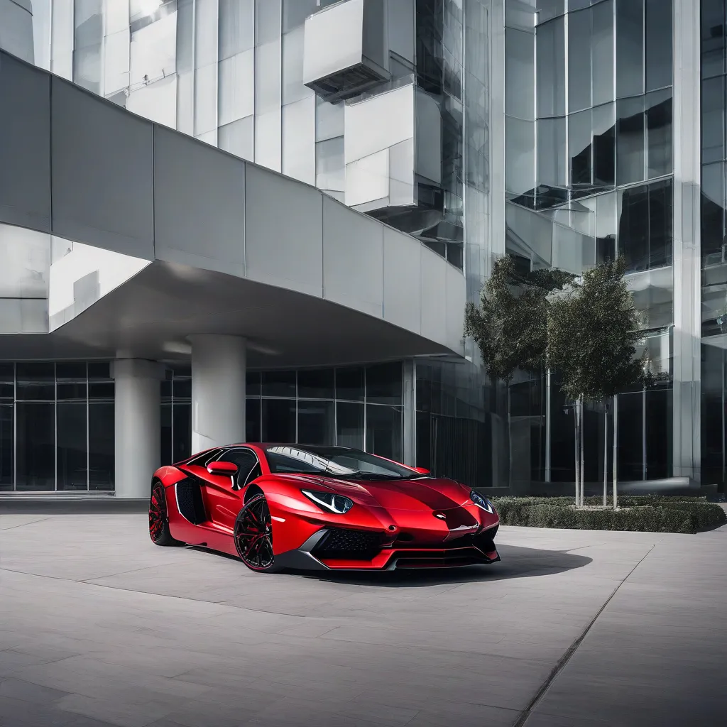 Siêu xe Lamborghini Aventador đỏ