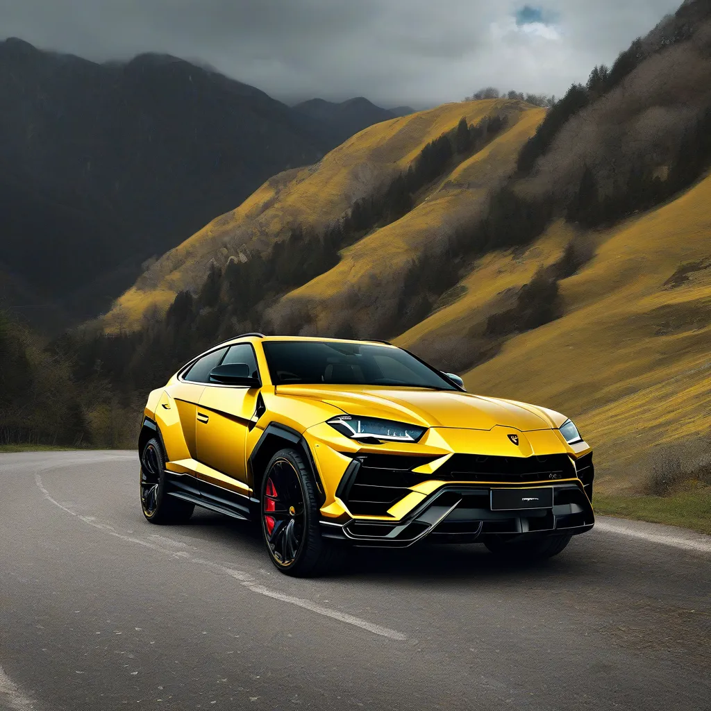 Lamborghini Urus màu vàng sang trọng