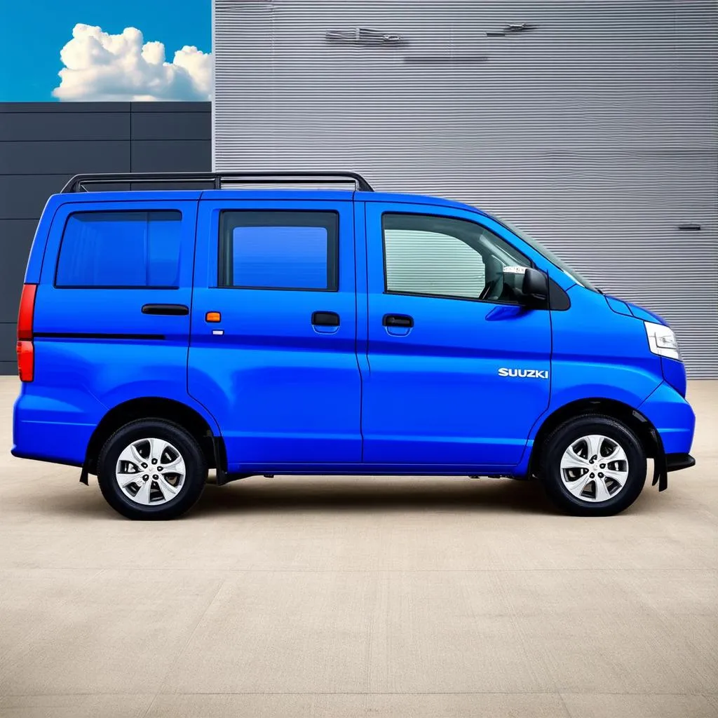 Suzuki Carry 7 Chỗ Mới Màu Xanh