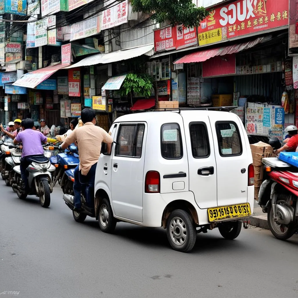 Suzuki Van cũ giao hàng trong thành phố