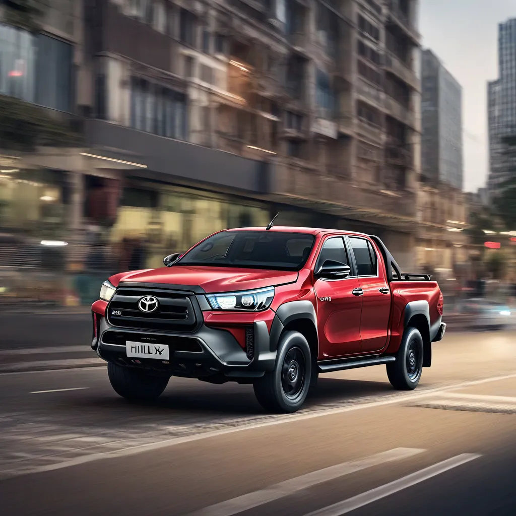 Toyota Hilux di chuyển trong đô thị