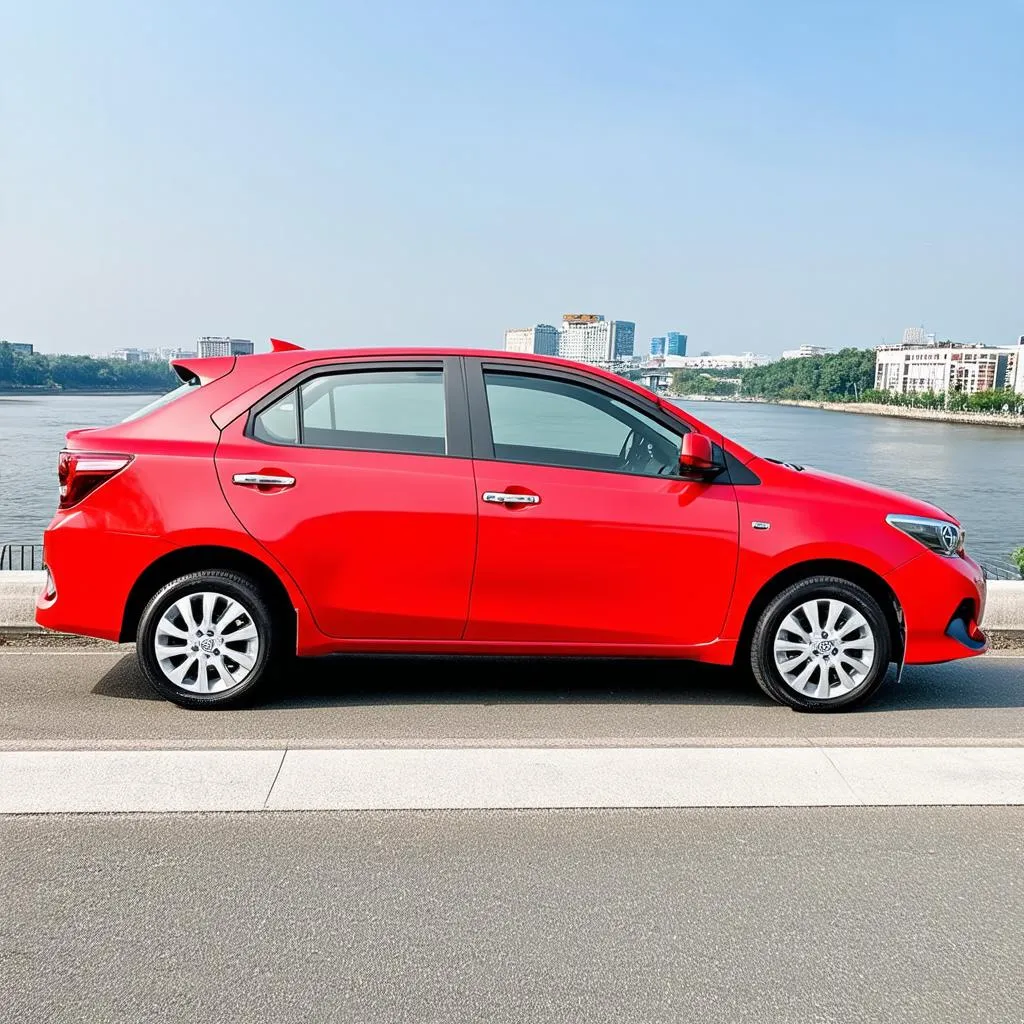 Xe Toyota Vios màu đỏ