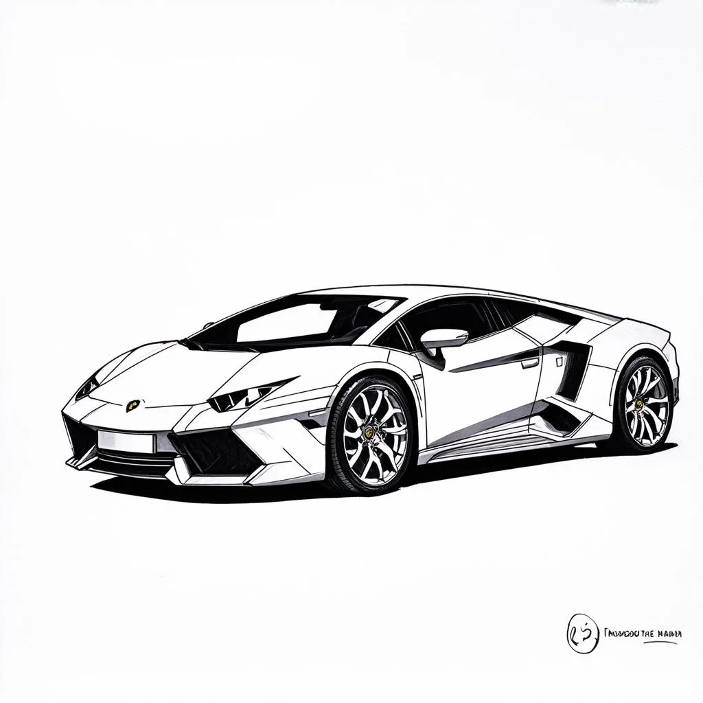 Vẽ siêu xe Lamborghini