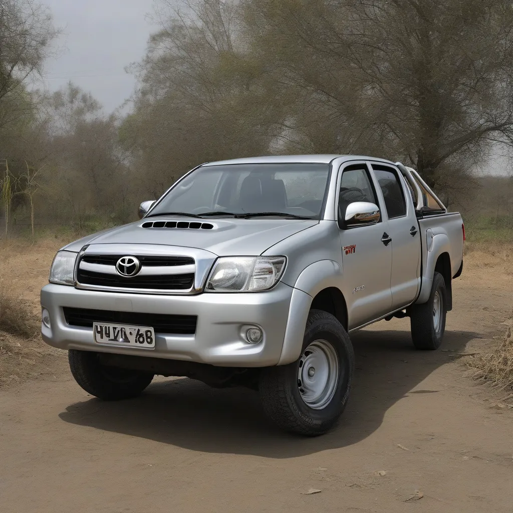 Xe bán tải Toyota Hilux cũ màu bạc