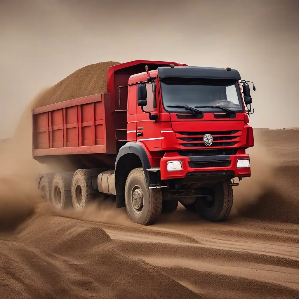 Xe ben Kamaz 4 chân tải trọng lớn