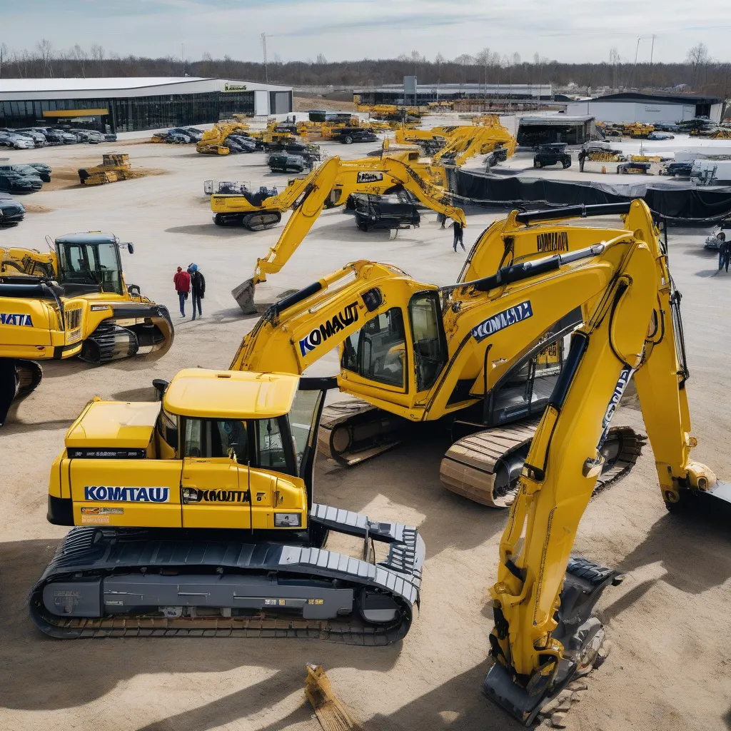 Xe cuốc Komatsu mới tại đại lý