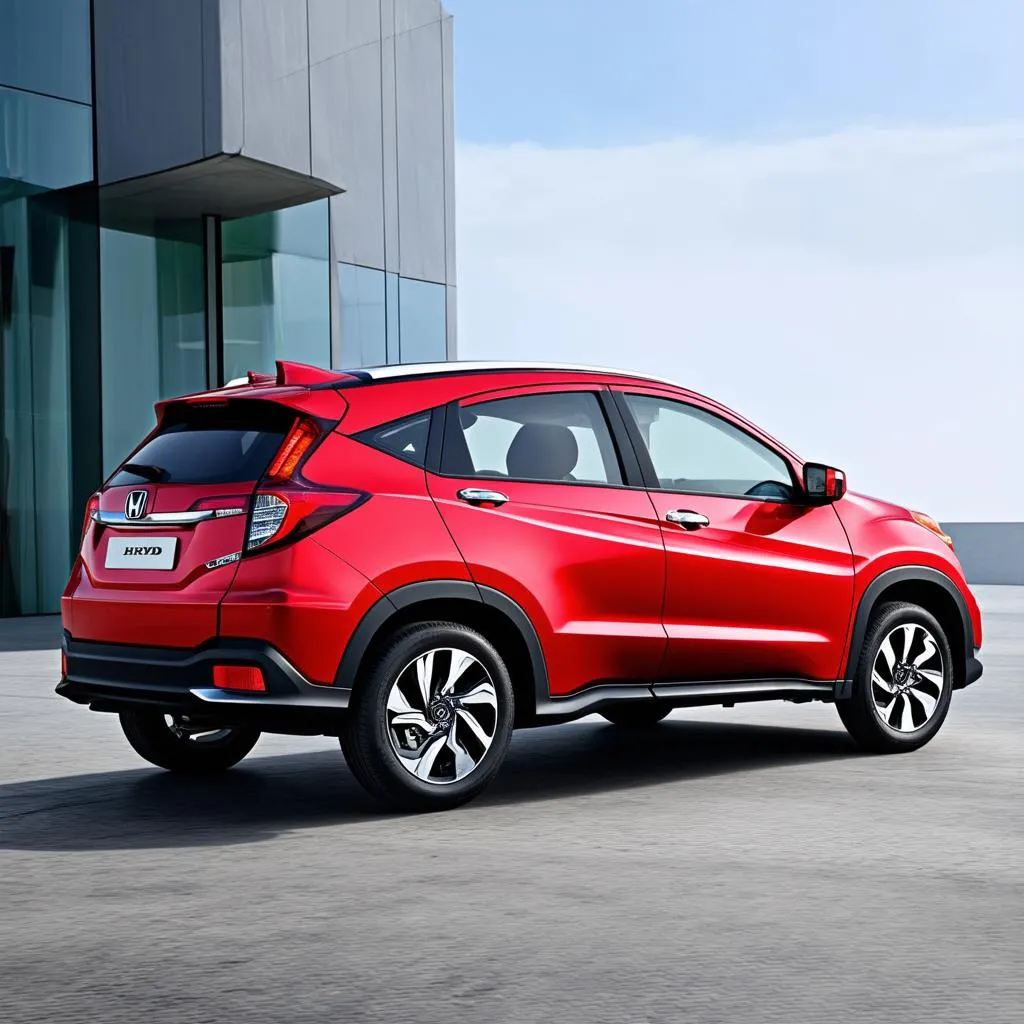 Xe Honda HRV màu đỏ