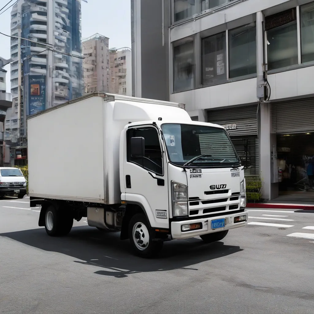 Xe tải Isuzu 1T4 màu trắng