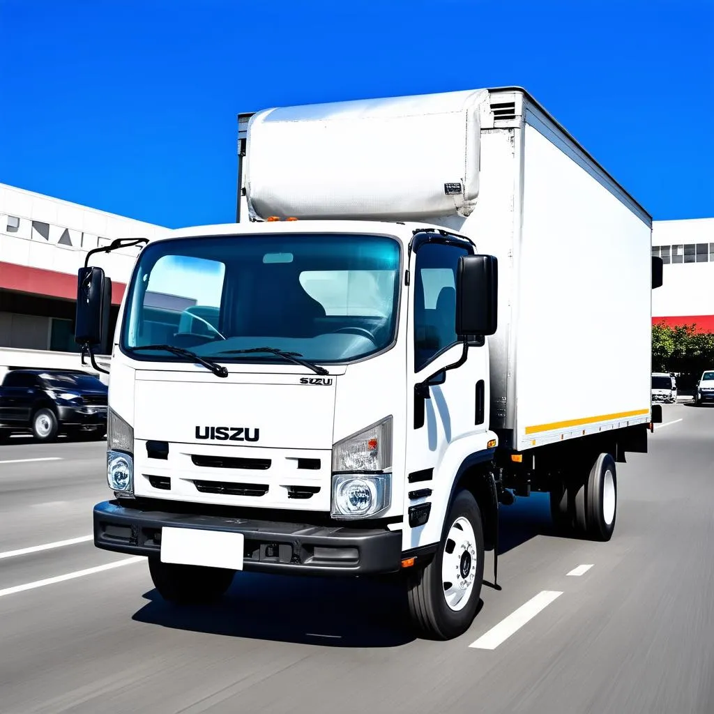 Xe tải Isuzu 2T4 đang chạy trên đường