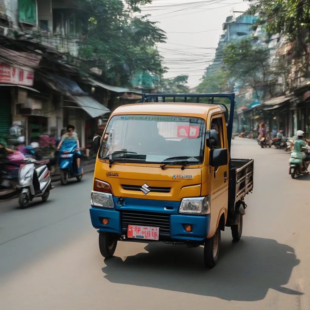 Xe tải nhẹ Suzuki 500kg di chuyển linh hoạt trong thành phố