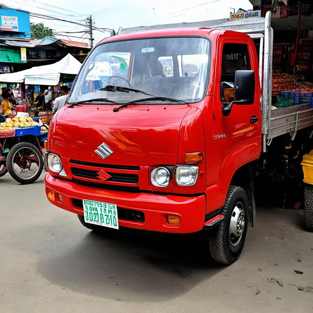 Xe tải Suzuki 2018 đang chờ khách