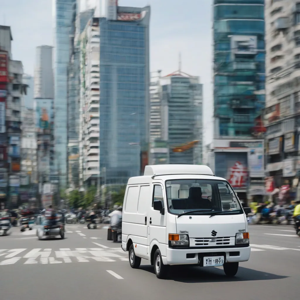 Xe tải Suzuki Super Carry Van trong thành phố