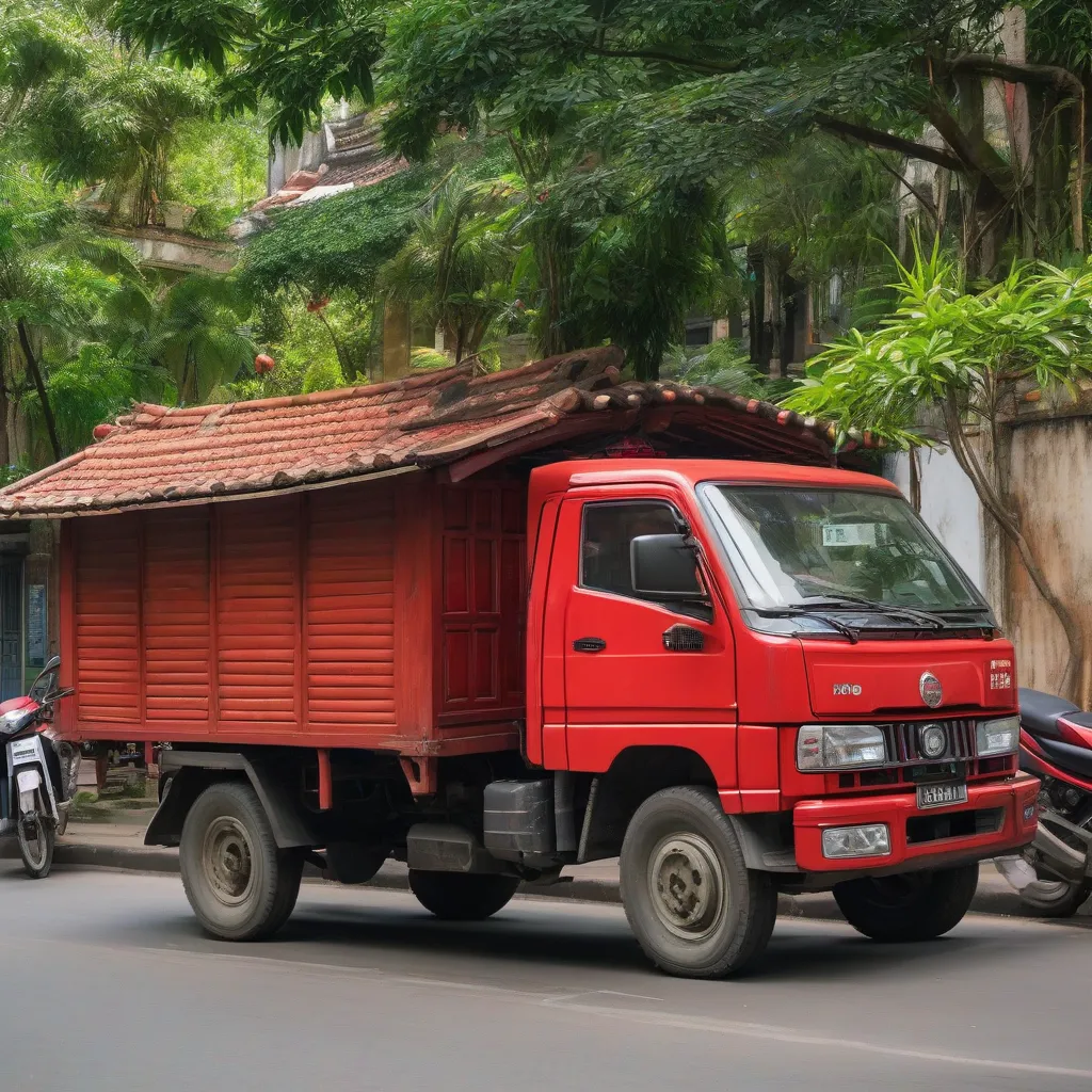 Xe tải Tera 190 màu đỏ