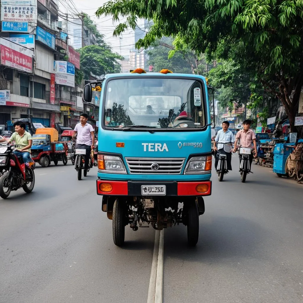 Xe tải TERA150 trên đường phố Hà Nội