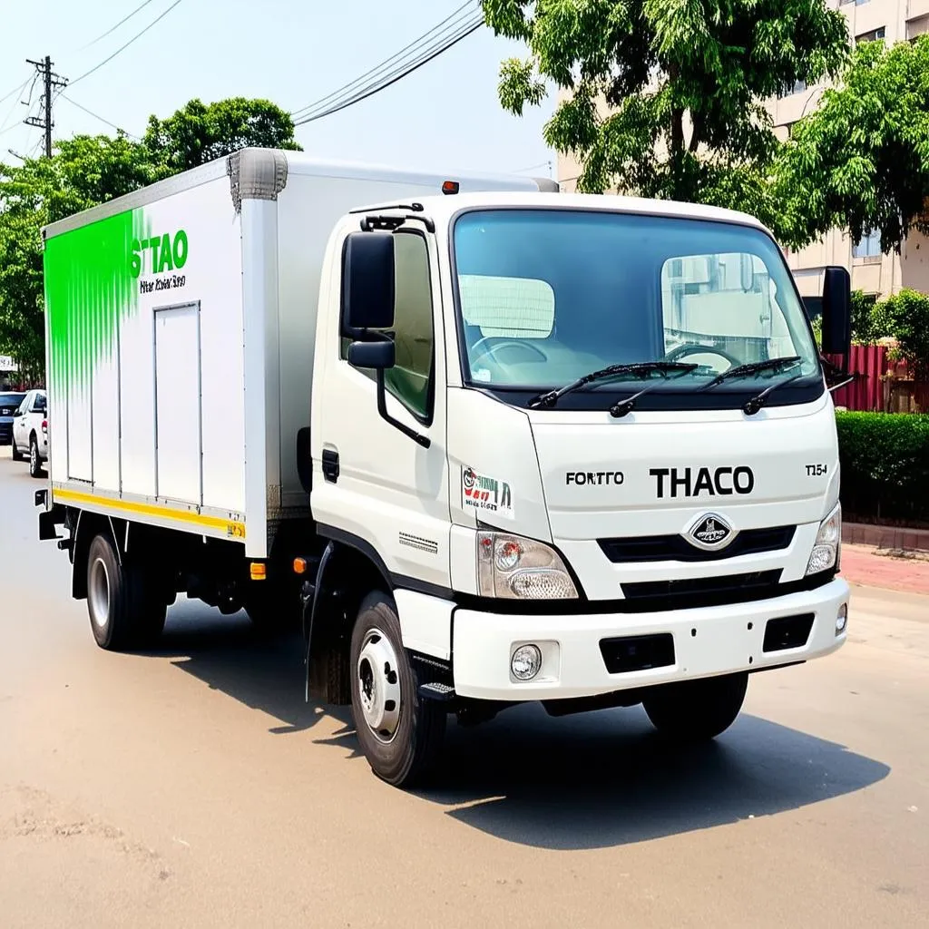 Xe tải Thaco Foton 3T45 trang trí logo bắt mắt