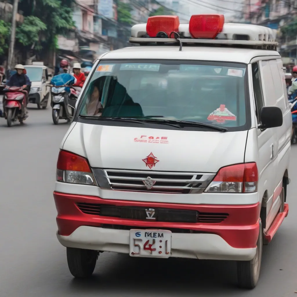 Xe Tải Van Dán "Biển Ngoại Giao Gạch Đỏ"