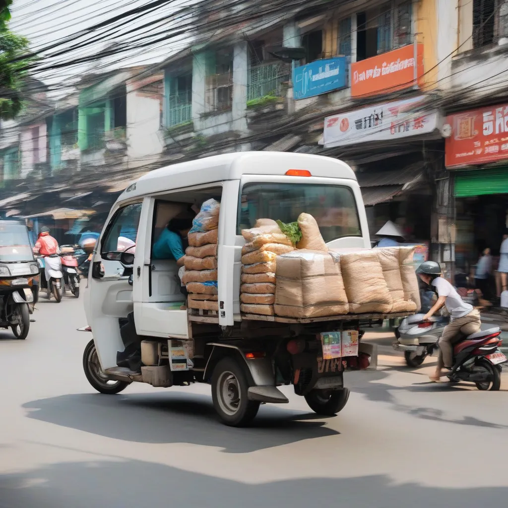 Xe tải van giao hàng