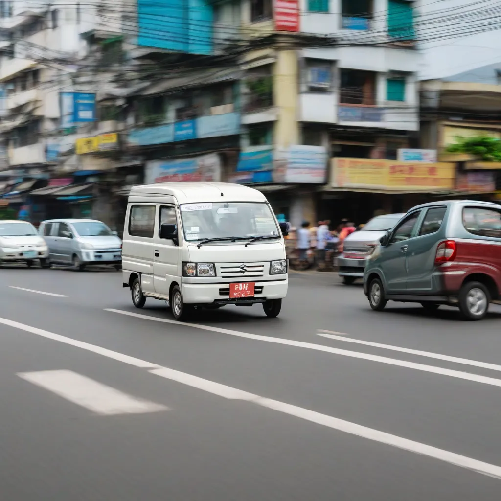 Xe tải van Suzuki 500kg chạy trên đường