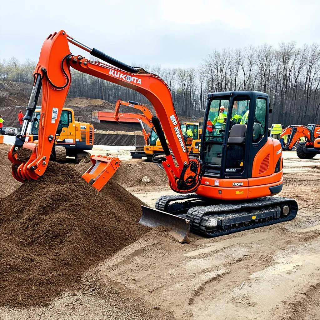 Xe Xúc Đất Mini Kubota