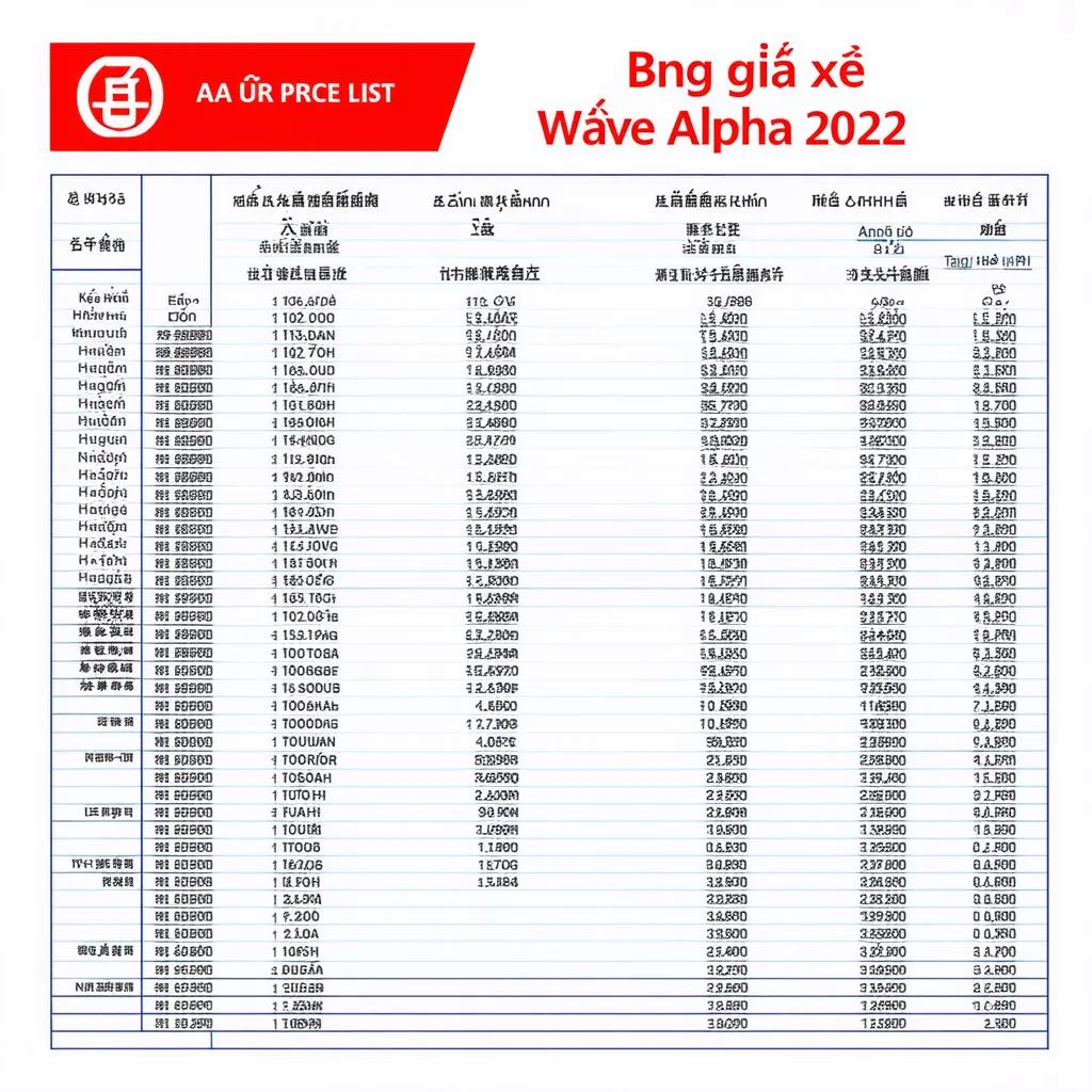 Bảng giá xe Wave Alpha 2022