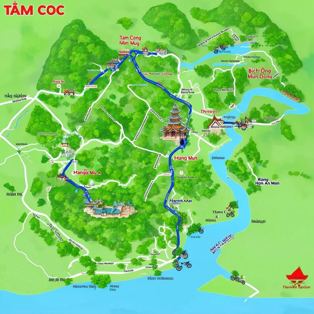 Bản đồ du lịch Tam Cốc