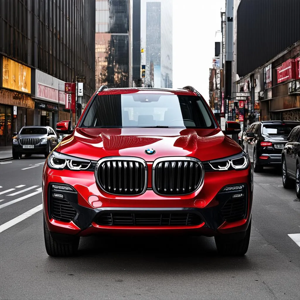 Red BMW X7