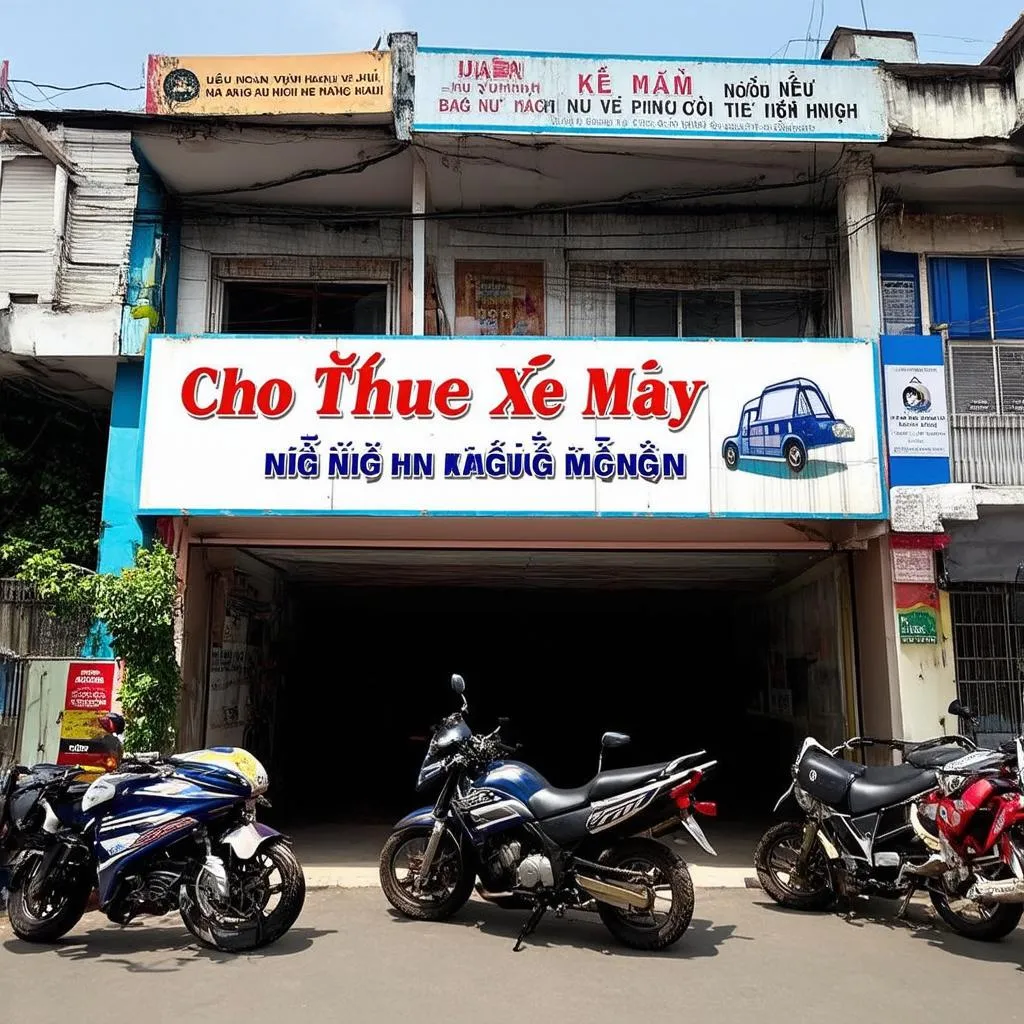 Cửa hàng cho thuê xe máy