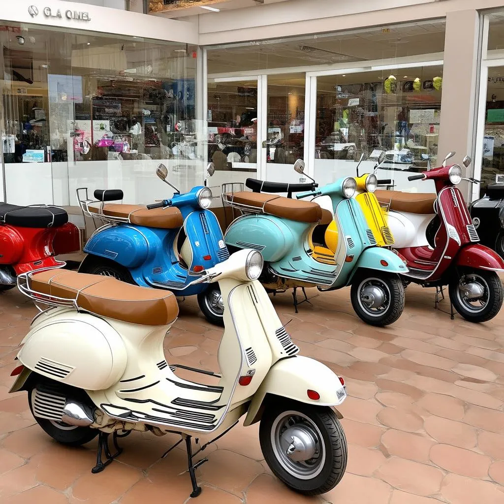 Cửa hàng Vespa chính hãng với nhiều dòng xe đa dạng