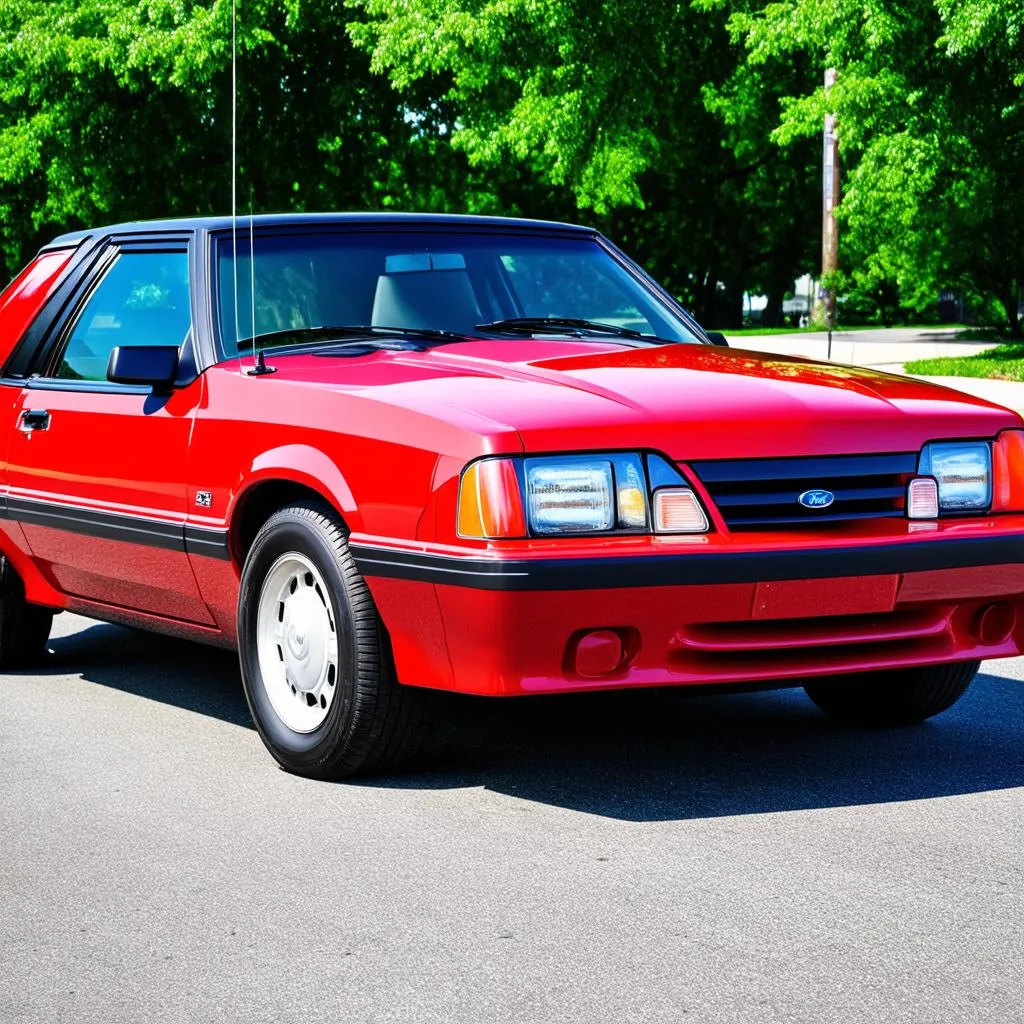 Ford Mustang màu đỏ