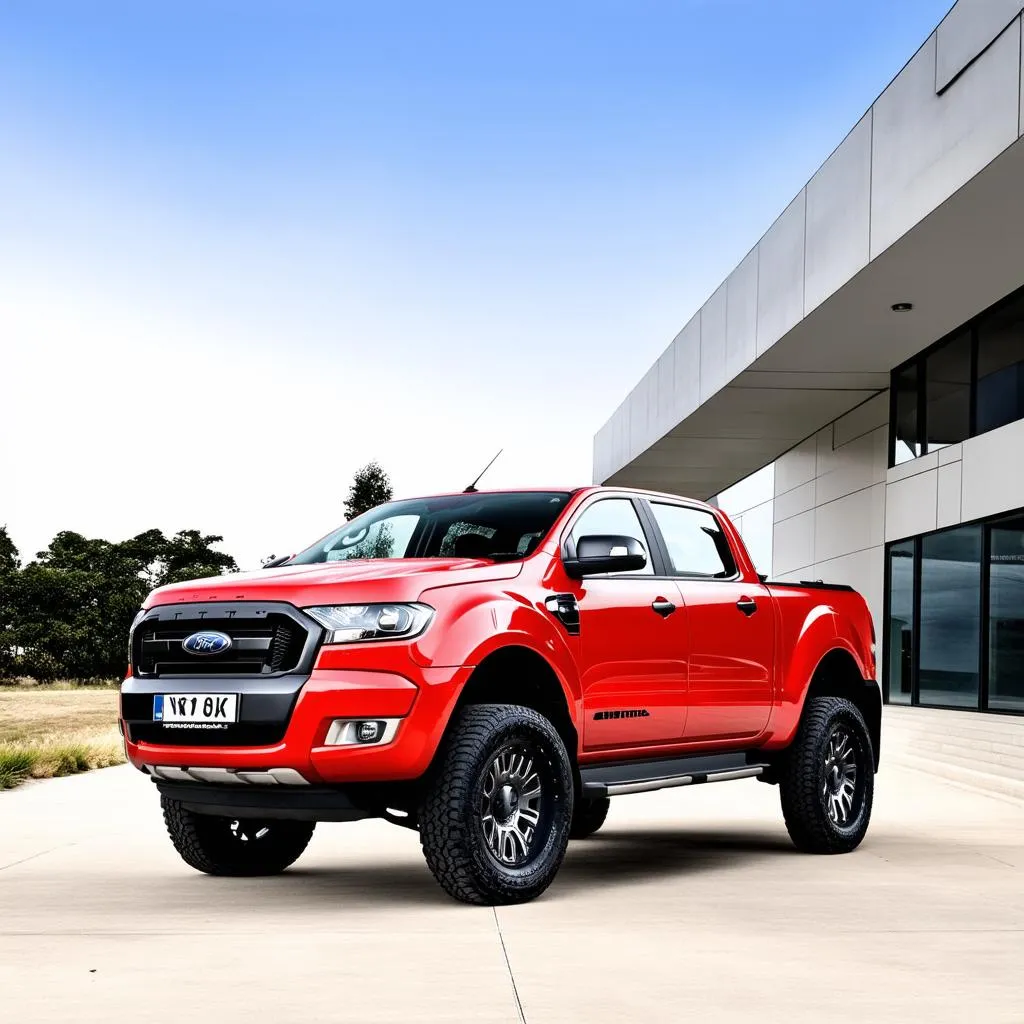 Ford Ranger Wildtrak màu đỏ