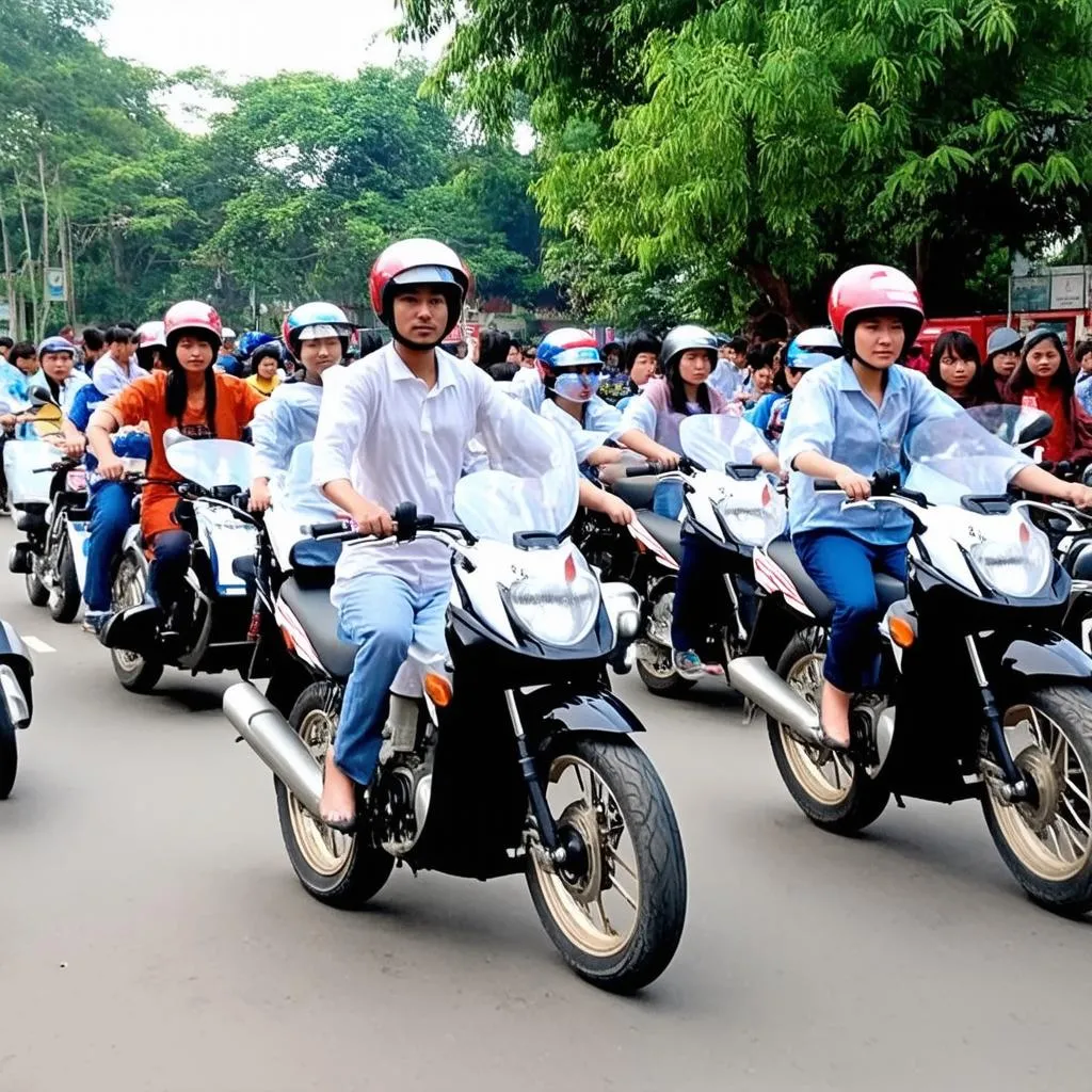 Học lái xe máy tại Hà Nội