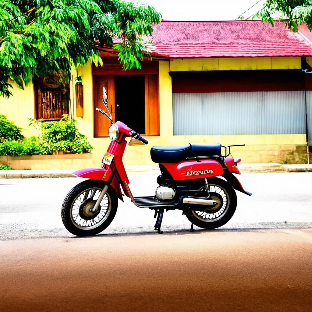 Honda Cub 50 màu xanh