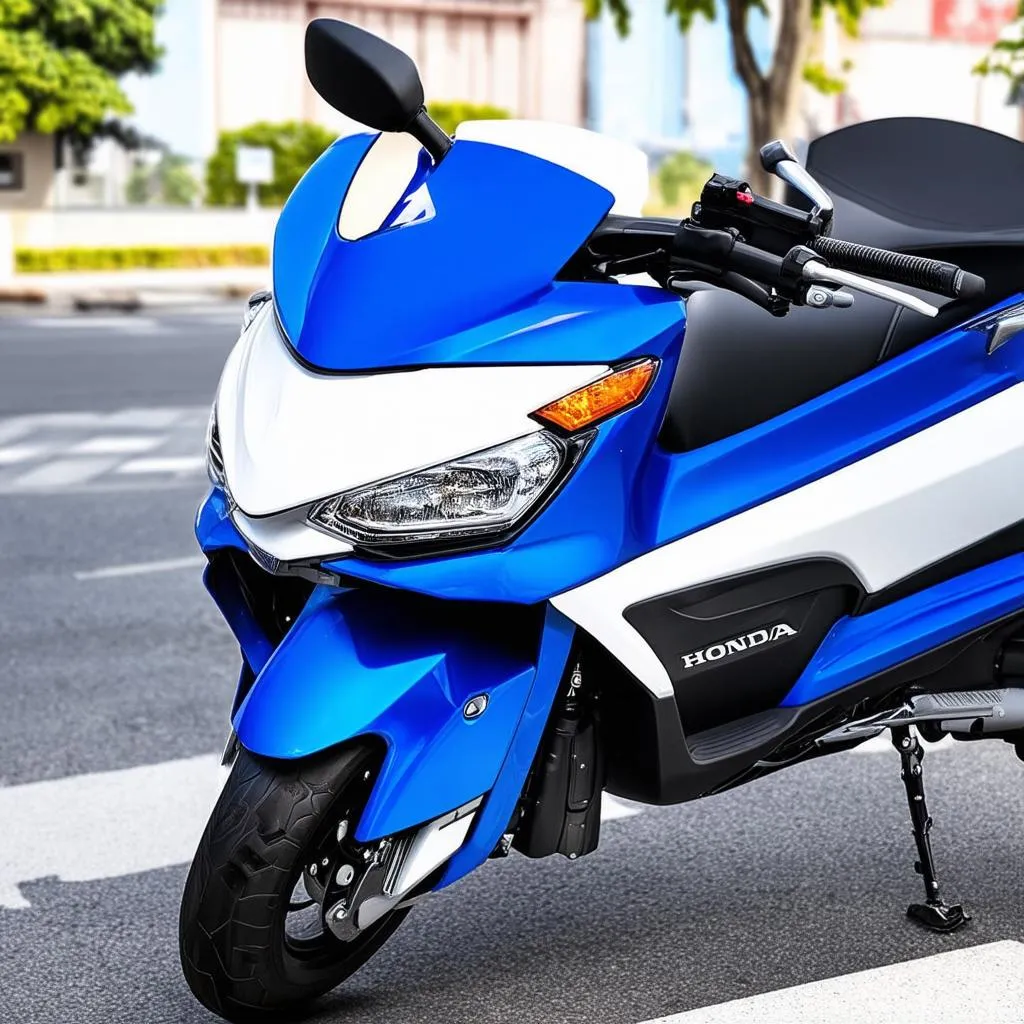 Honda Sonic 2018 màu xanh trắng