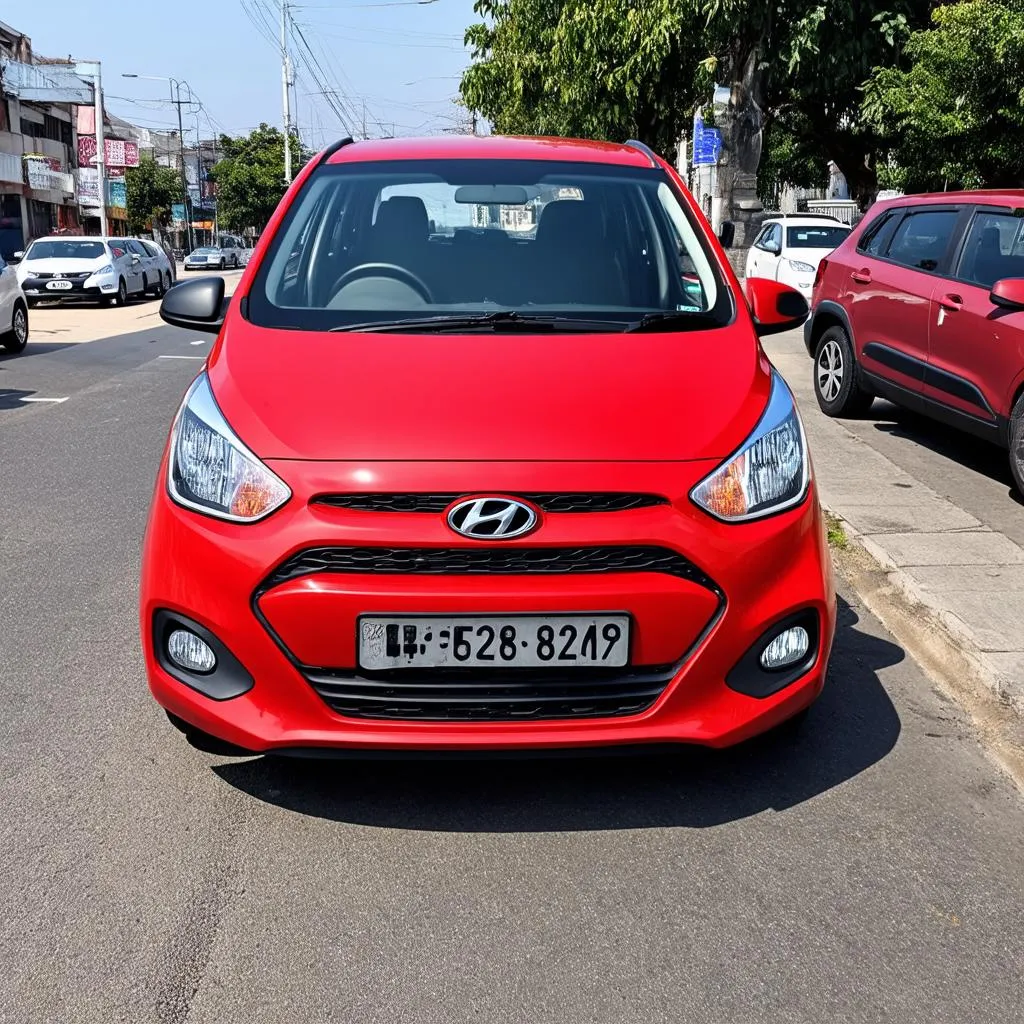 Hyundai i10 màu đỏ