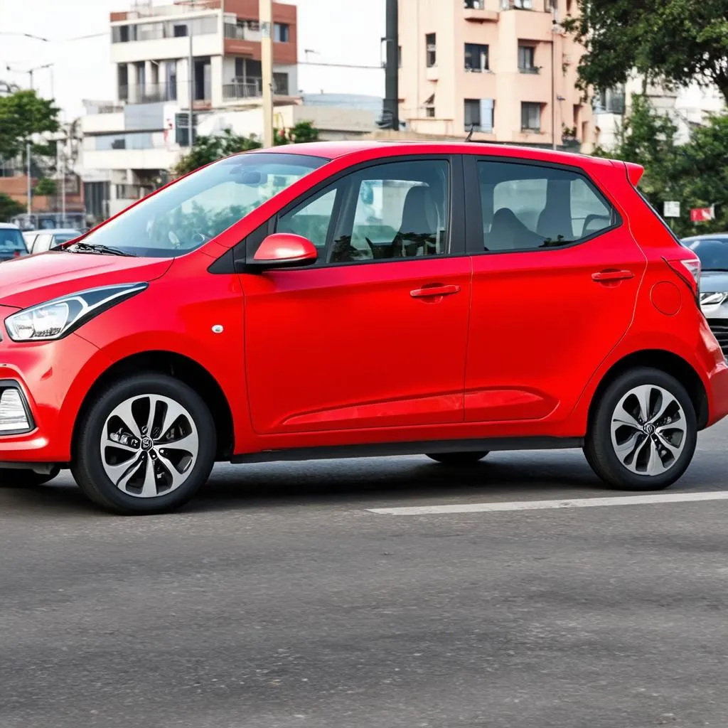 Hyundai i10 màu đỏ