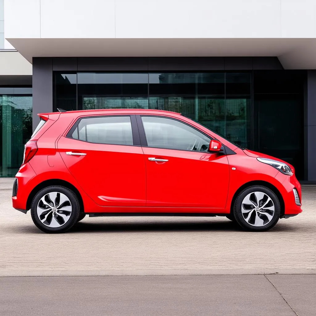 Xe Hyundai i10 màu đỏ