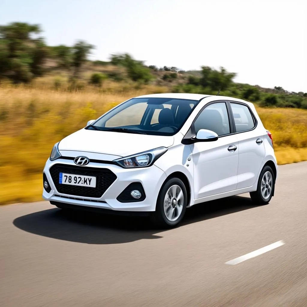 Hyundai i10 màu trắng