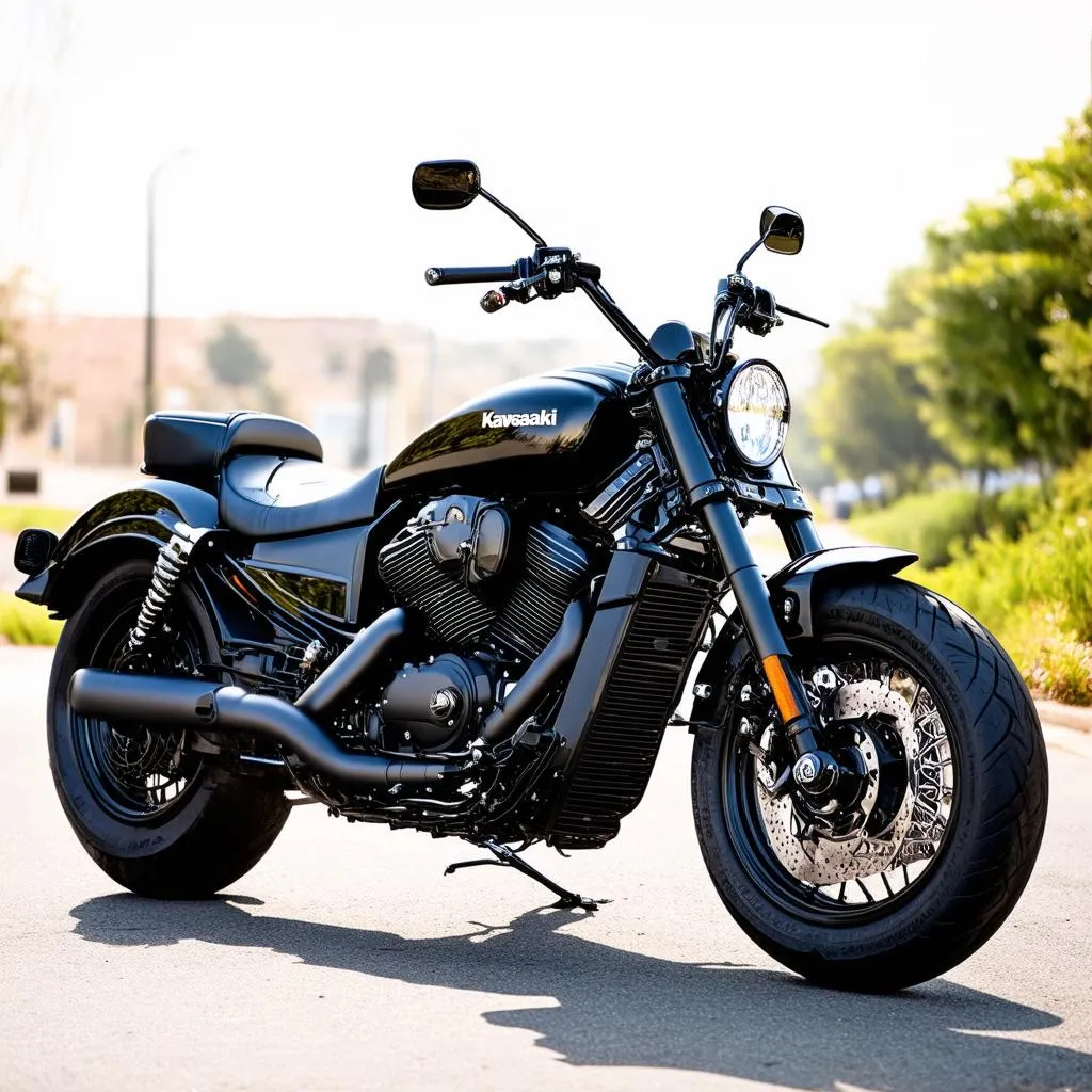 kawasaki vulcan s màu đen